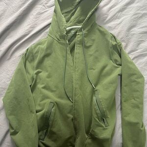 Mack Weldon Full Zip Hooded Sweatshirt Mens Medium Pine Green - Great Condition